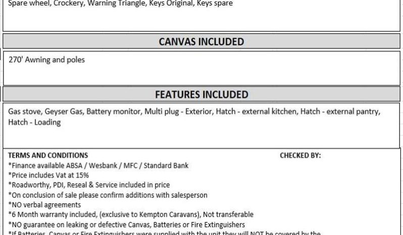 
								Caravan Echo Chobe 2 full									